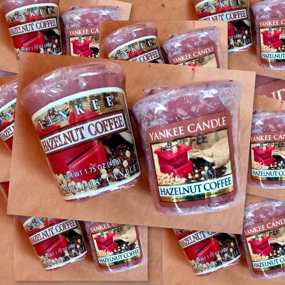 4 Yankee Hazelnut Coffee Votive Candle lot bundle
